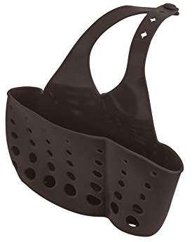 Adjustable Kitchen Sink Drain Sponge Holder Brush Rack Sink Caddy Organizer Soap Dishwashing Liquid Drainer Kitchen Tools Brown Practical and Popular