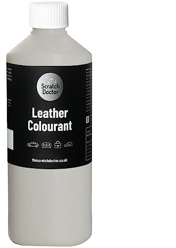 Scratch Doctor Lederfarbe, schnelle und einfache Lederreparaturfarbe, geeignet für Sofas, Möbel, Autositze, Schuhe, Taschen und mehr, in 29 Farben erhältlich (Elfenbein, 1 Liter)