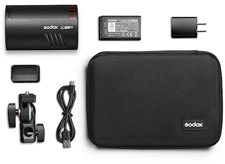 Godox AD100PRO 100Ws Portable Pocket Flash Universal Camera Lighting 5600K LED Lights Outdoor Light TTL Magnetic Modifier Wireless HSS High Speed Battery Strobe Portrait Wedding Photography Kit