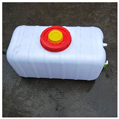 Rete Mimeti 80L Wasserbehälter mit Zapfhahn, Tragbar Camping Wasserträger Wasserkanister Krug für Autofahren Wassertank Outdoor Wandern Rucksacktourismus LKW(Size:80L,Color:weiß)