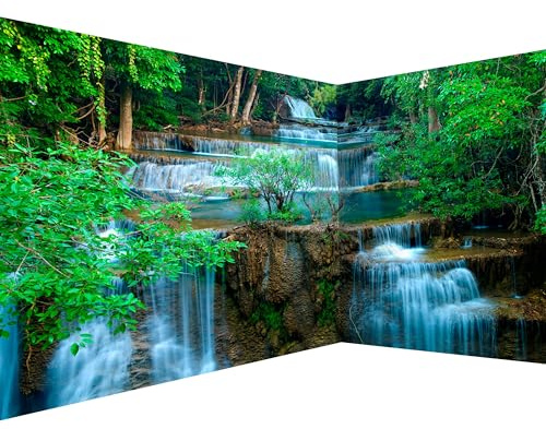 murando - Carta da Parati Adesiva Moderna, Paesaggio, 539x250 cm | Fotomurale Autoadesiva, Pellicola Murales, Decorazione da Muro XXL, Poster Giganti da Parete, Cascata, Produzione Europea