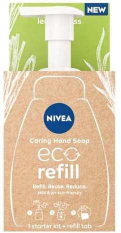 Nivea Caring Hand Soap Eco Refill Starter Kit - Lemongrass Scent