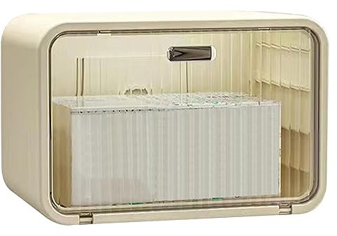 HERCHR Taschentuchbox-Abdeckung, an Der Wand Montierter Taschentuch-Abdeckungshalter, Kosmetiktuch-Hülle, Toilettenpapierhalter, Serviettenspender Für Badezimmer(weißlich)
