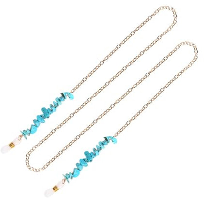 SHERCHPRY Brillenbandhalter Türkisfarbener Brillenkette Brillenbandhalter zum Aufhängen für Sonnenbrillen und Lesebrillen Brillenzubehör für Reisen und Aktivitäten