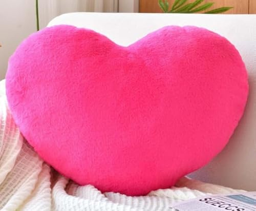 ODIWEN Herzkissen, Herz Kissen, Dekokissen Kopfkissen, Plüsch Sofakissen | Zierkissen, Kuschelkissen für Sofa Dekoration, Plüsch Kissen in Herzform, Schmusekissen