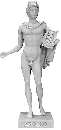 Generic Apollo Statue aus gegossenem Marmor, griechisch-römischer Musikgott