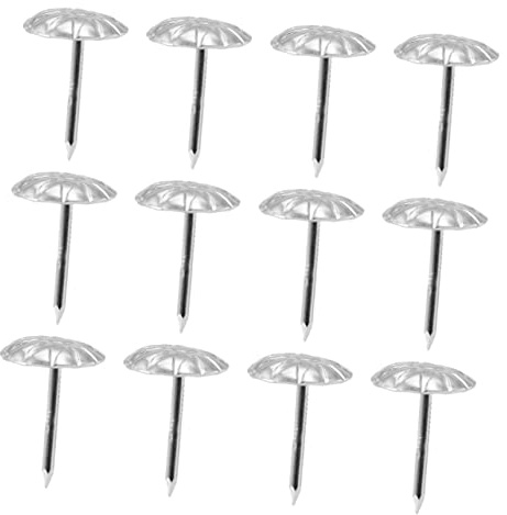 Tofficu 500 Clavos Antiguos de Hierro para Tapicería de Muebles, Tachuelas Redondas Plateadas para Proyectos DIY y Decoración de Sofás