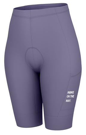 INBIKE cykelshorts kvinnor 3D vadderad med fickor snabbtorkande sommar UV-skydd hög midja halkskydd MTB CJ310