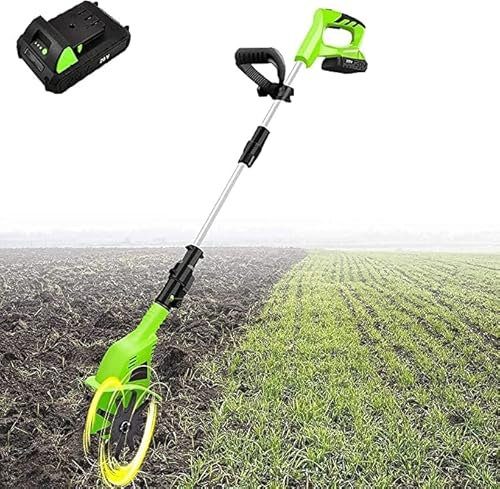 Motozappa da giardino, motozappa elettrica senza fili da 20 V, motozappa portatile con batteria al litio da 4000 mAh e caricabatterie, coltivatore portatile per giardini con impugn