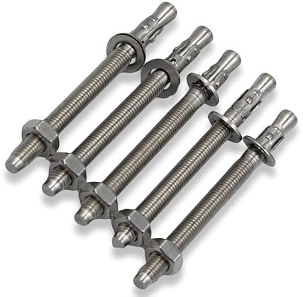 ABAZO M6x40mm 10 Stk. Schwerlastanker Schwerlastdübel Keilanker Bolzenanker verzinkt Zulassung in Industriequalität Ankerbolzen Keilanker Schwerlastdübel (M8x50mm -10Stück)