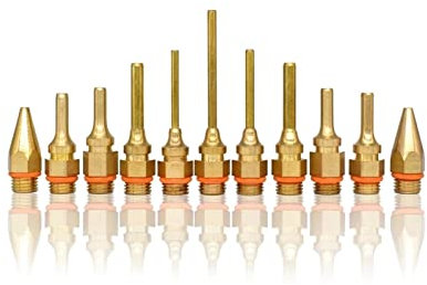 AUBEST Sciogli Le Pistole Artigianali Accessori for Pistole for Colla a Caldo Ugello in Rame Puro Lungo Corto Diametro Piccolo Diametro 1.2x32mm 1.0x36mm con Chiave(Size:3.0x50mm(1pcs))