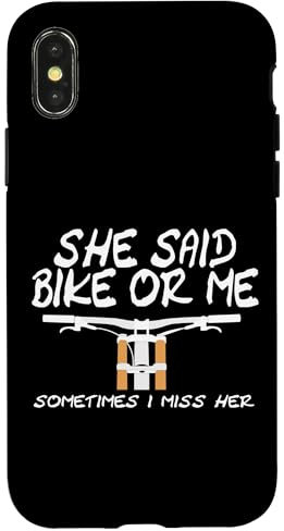 Hülle für iPhone X/XS lustig Sie oder Bike Mountainbiker Downhiller Biker Freeride
