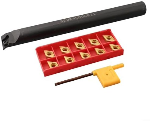 Portautensili for tornitura con codolo da 20 mm, S20R-SDUCR11 Utensile for barra di alesatura for tornitura 20X200 mm + lama rt DCMT11T304 DCMT 32.51