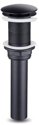 Lavabo de baño Negro Mate con desagüe emergente, Doble Estilo, escurridor de residuos para tocador, sin rebosadero, A, 1.5, 2.17 Pulgadas