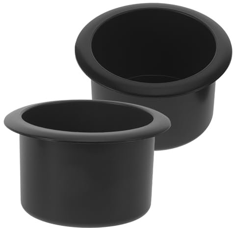 Porte-gobelet Noir en Plastique, Lot de 2, pour Voiture