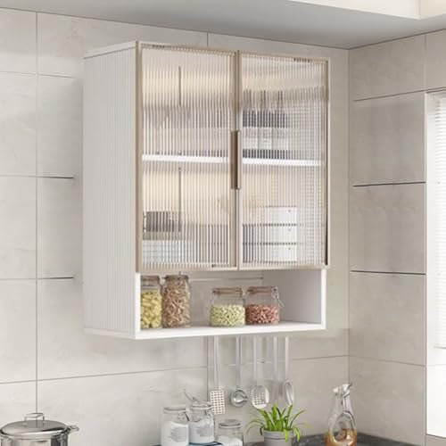 Medizinschrank aus Aluminiumlegierung, Glastür, für Küche und Badezimmer, 3-lagig, Mehrzweck-Toilettenaufbewahrungsschrank für Kosmetika und Toilettenartikel