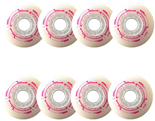 Generisch Inliner Skate Räder Indoor/Outdoor Rollschuh Räder 8er Pack LED Leuchträder 90A Leuchten 72 mm 76 mm 80 mm Flash Inline Skate Ersatz Rollen