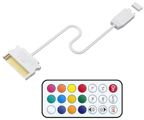 ANMITI 5V 3Pin ARGB Controller With 10 Lighting Mode 15Pin Power Compatibles For Computer Case Modding
