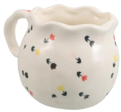 Gatuida Taza De Café De Con Flores Elegante Taza De Porcelana y Para Uso Doméstico Con Asa Cómoda