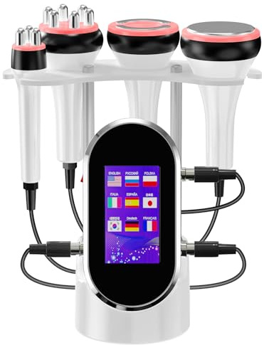 Durskfl 4 in 1 Radiofrequenza Corpo Viso Massaggiatore Cellulite e 9 lingue, 40K Anticellulite Macchinario Massaggiatore Anti Cellulite Rassodanti e Tonificanti per il Corpo