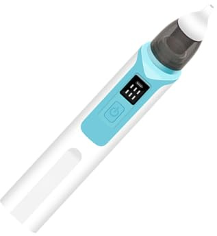 SOPOTUTU Elektrisk Näsaspirator med Utbytbara Mjuka Silikonhuvuden Justerbara Sugstyrkor Säker för Nyfödda Rengöring och Nästäppa med Saltvattenspray