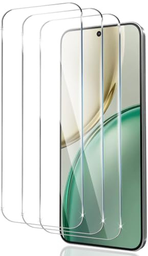 Euukzzea 3 Piezas Protector de Pantalla para Honor Magic 8 Lite 5G Cristal Templado, Con marco de posicionamiento, 2.5D HD Cobertura Completa Vidrio Templado, Sin Burbujas Screen Protector