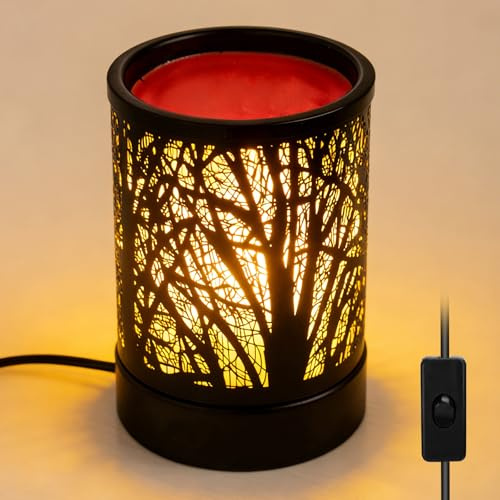 Porfoyo Elektrisk doftlampa, vaxsmältare, doftlampa vax doftolja lampa, doftlampa med kabelbrytare, aromlampa för doftvax, vaxsmältlampa för hem, sovrum, kontor, yoga