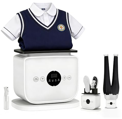 Crezla Ironing Machine Hands-Free Automatic Ironing Machine Iron Quick Ironed Dry Adjustable Time & Temperature Works for Shirts Pants & Shoes Smart Laundry Dryer