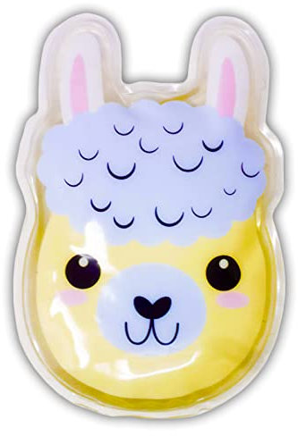 Cold Compress for Kids, Reusable Kids Ice Pack - Fever & Pain Relief - Instant First Aid Soother for Bumps, Bruises, Injury, Boo boos - Hot or Cool Gel Pads for Your Toddler, Infant, Baby (Llama)