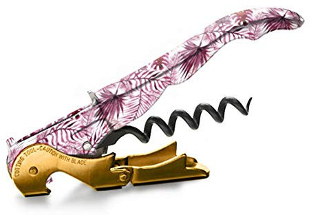 PULLTAP'S GENUINE Hawaiian 900 - Sacacorchos de camarero profesional con diseño floral - Fabricado en España - Incluye doble palanca articulada, navaja cortacápsulas tipo cúter y abrebotellas