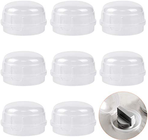 Dadabig 8 Stück Küche Gasherd Knob Abdeckungen Herd Schalter Schutz Kinderschutzabdeckung Childsafety Schlösser Ofen Kindersicherung Baby Sicherung für Home Backofen/Herd/Gasherd