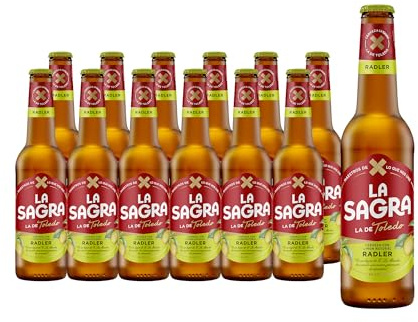 La Sagra Radler. Cerveza Radler con limón alc. 2,6% Vol. Caja con 12 botellas de 330 ml