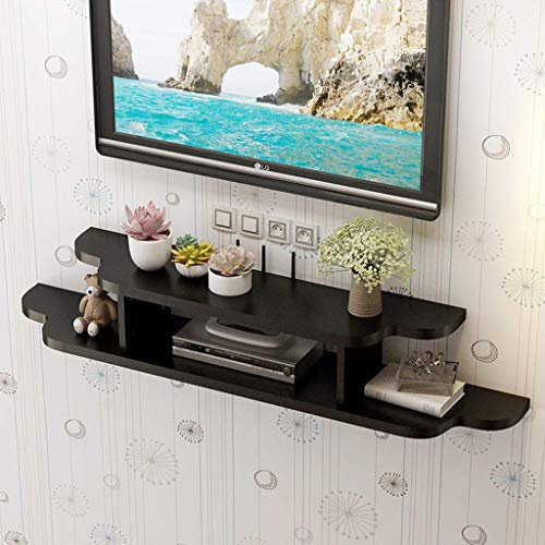 An der Wand montierter schwimmender TV-Ständer Medienkonsole für WLAN-Router TV-Box Set-Top-Box Lautsprecher-Streaming-Gerät Spielekonsole Wandmontage-Regal (Farbe: A, Größe: 90 cm