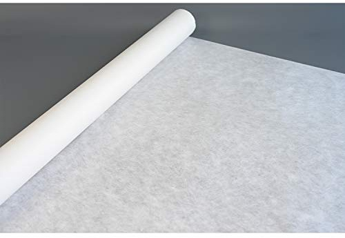 Korean Traditional Paper Hanji Daksoonji Natural Mulberry Fiber Texture Plain White Roll for Wallpaper Shoji Screen 91cm x 30m (35.8 x 1181.1 inches) 30GSM