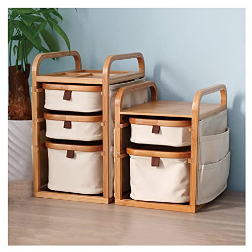GATEZA Schmuckkiste Kreative Schubladenart Kosmetik Aufbewahrungsbox Bambus Mehrzweck Desktop Organizer Kompakte Speicherorganisation Schubladen Set Schmuckkasten-Organisatoren.