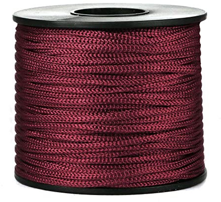 BEL AVENIR Nylon Satin Cord, 2mm 50 Yards Braided Lift Shade Cord for Necklace Bracelet String Cord, Blind Shade, Trim and Shoelaces (Wine)
