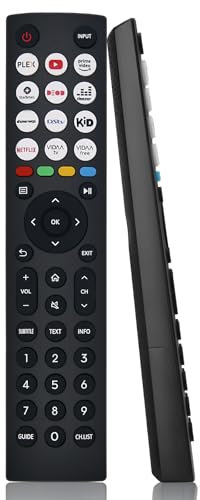 Replacement Hisense TV Remote Control, Universal Remote Control for Hisense VIDAA 4K UHD Smart TV 40A4KV 32A4KV 43A4KV, Replace EN3G39 ERF3A80 EN2A30, 12 Shortcut Buttons, No Setup Required