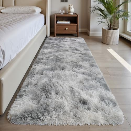 Sour Lemon Teppiche, Wohnzimmer, 60 x 220 cm, grauer Läufer, für Schlafzimmer, waschbar, rutschfest, flauschig, modern, Bodenteppiche, Matte, Kinderflur
