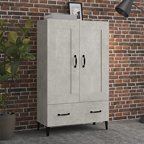 Möbelstück-Highboard Betongrau 70x31x115cm Holzwerkstoff