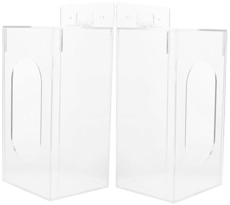 iplusmile 2stücke Wandhalterung Für Einweghandschuhe Transparente Acryl-spenderbox Mit Fächern Für Badezimmer Küche Oder Schlafzimmer Vielseitig Einsetzbar Und Benutzerfreundlich