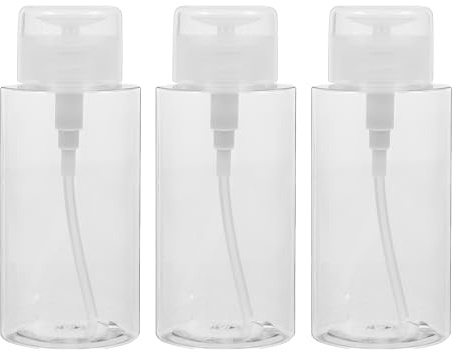 3pcs 200 ML Flacon Pompe Vide, Pompe Distributeur Eau Change Bebe, Convient pour Les Voyages, Le Démaquillant, Le Dissolvant pour Vernis à Ongles, Le Récipient de Lotion
