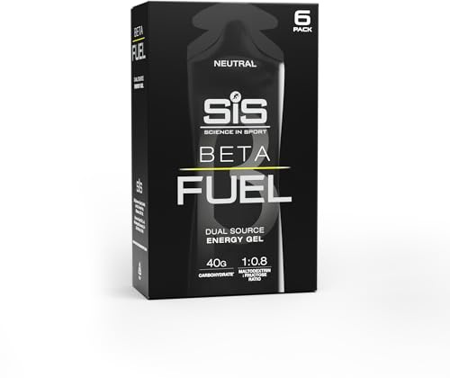 Science in Sport Beta Fuel Neutral | Dual Source Unflavoured Running Gels | 40g Carbs per 60ml Serving | Energy Gels for Endurance, Running and Cycling (6 Pack)