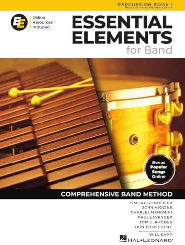 Essential Elements for Band Percussion Book 1 with Eei Online Resources Percussion Method Book and Sheet Music for Students and Teachers Band Method ... Keyboard Percussion) with Online Resources