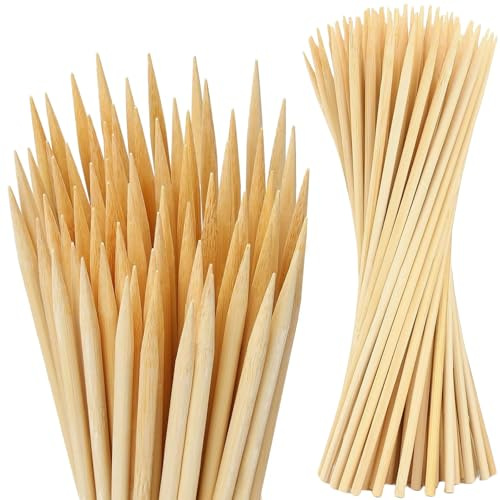 125 PCS 17.5 inch Bamboo Plant Stakes – Extra Thick 6.3mm Bamboo Sticks for Indoor & Outdoor Plants – Garden Stakes & Plant Support Stakes for Tomato, Flowers, Potted Plants & More – VESYMAN