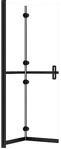 Tempererat Glas Badrum Duschvägg, Modern Design, Vikbar, Lätt Att Underhålla, med Aluminiumram, Vikbar, Utrymmebesparande, Lätt Att Rengöra Duschvägg,