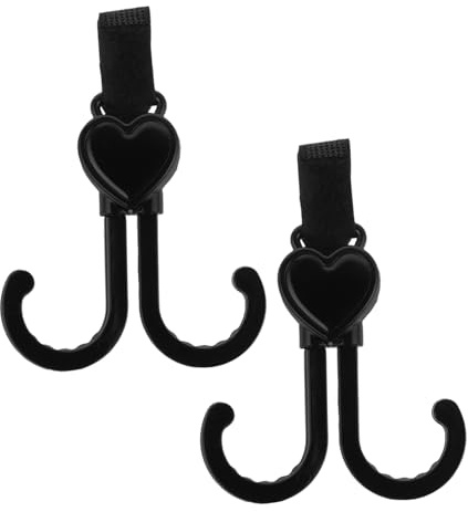 UKCOCO 2pezzi Ganci per Passeggino Moschettone Clip per Maniglie Passeggino Accessori per Carrozzine e Scooter Design Robusto e Salvaspazio
