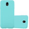 Cadorabo Hülle kompatibel mit Samsung Galaxy J3 2017 Schutzhülle TPU Silikon Case Candy Design Slim Kratzfest Weiche Gummi mit Rundumschutz Case Hülle für Galaxy J3 2017 in Blau