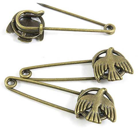 Lot de 30 breloques en bronze antique 072574 - Épingles à nourrice en forme d'oiseau de paix - Pour loisirs créatifs