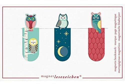 Magnetiskt bokmärke nattkoppel set med 3 | magnetiskt bokmärke | Charmigt Illustrerat