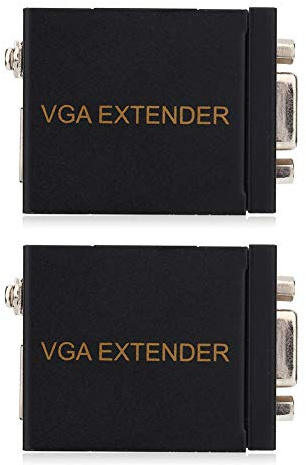 Mavis Laven VGA Extenders 60M VGA RJ45 Extender Señal VGA a RJ45 Signal Extender Transmisor CAT-5/6 Adaptador de Cable Ethernet
